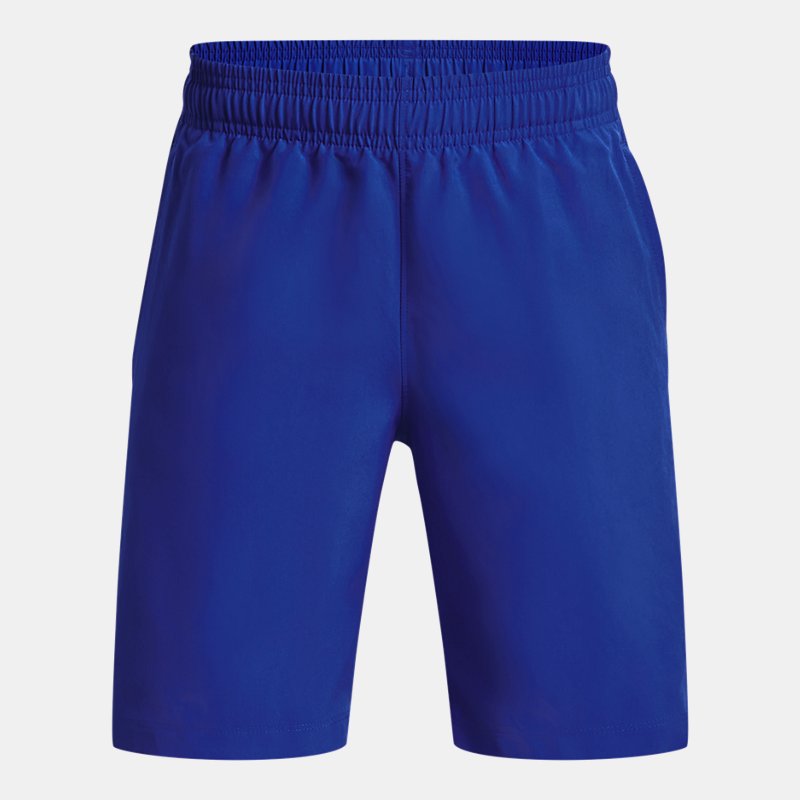 Boys' Under Armour Woven Graphic Shorts Team Royal / White YSM (50 - 54 in)